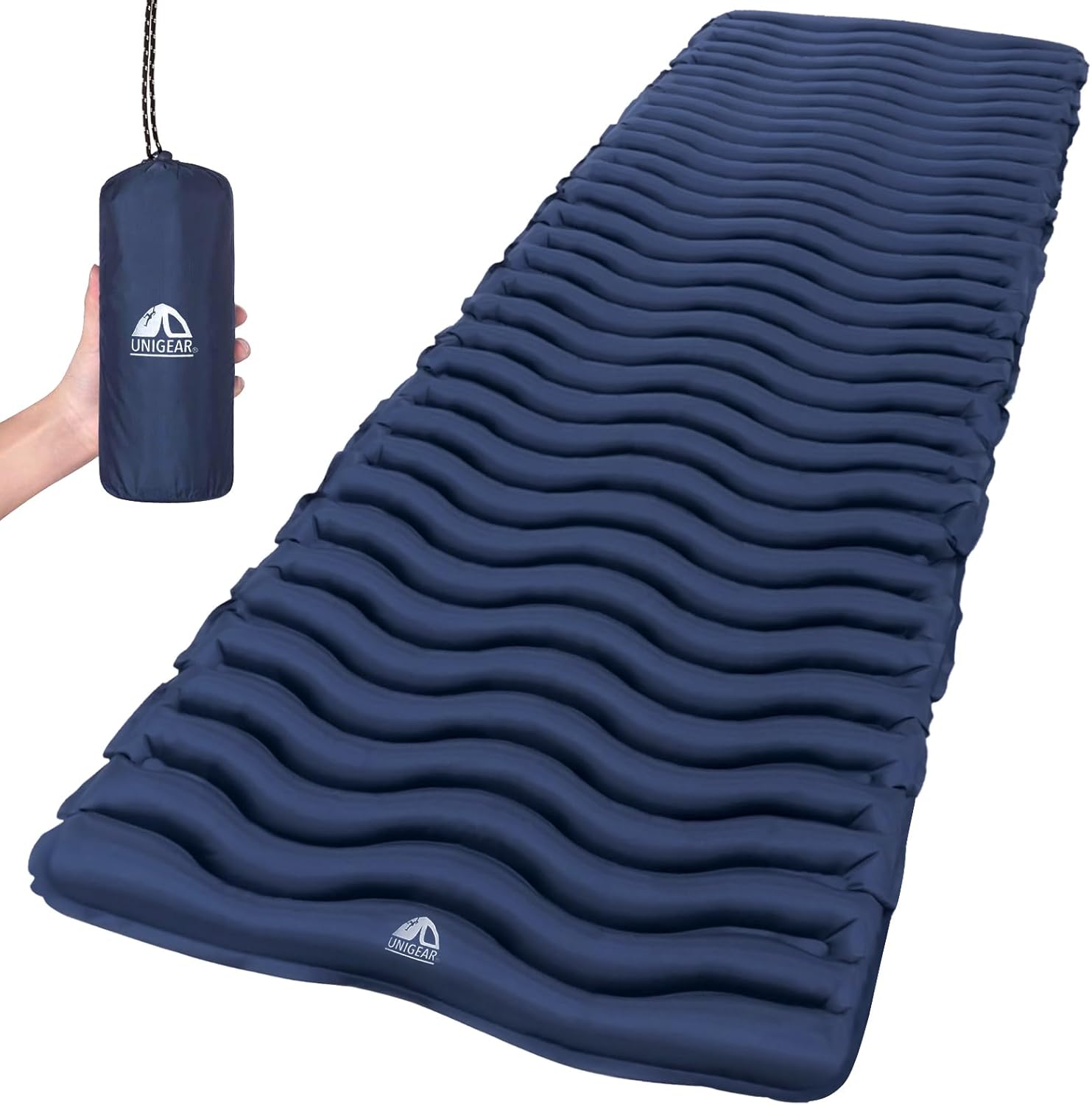 Unigear Ultralight Inflatable Sleeping Pad, Compact Air Camping Mat,Lightweight Camping Mattress for Backpacking, Hiking and Traveling