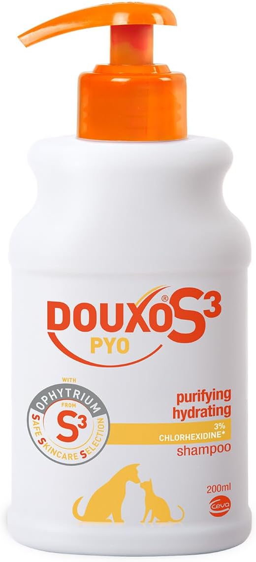 DOUXO S3 PYO Antibacterial & Anti-Yeast Shampoo For Dogs & Cats 200ml