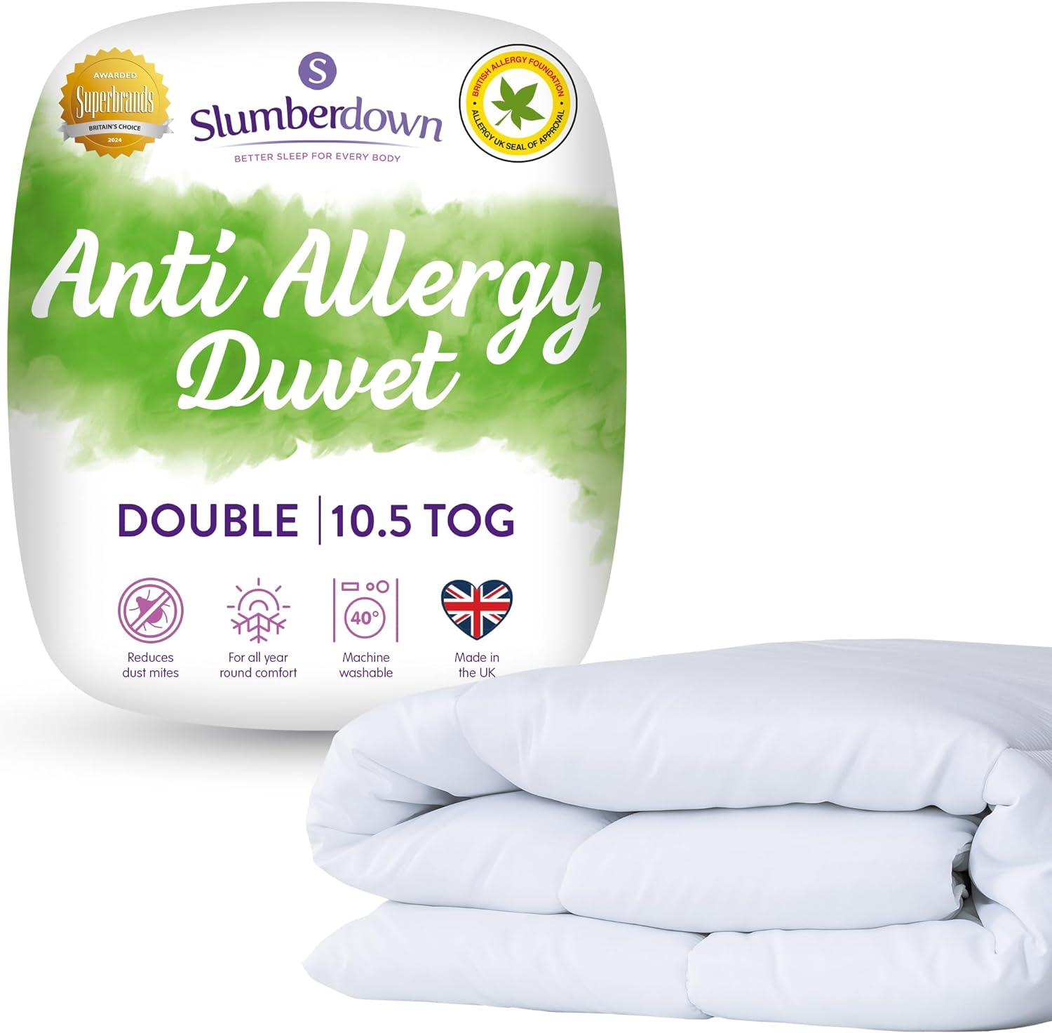 Slumberdown Anti Allergy Double Duvet