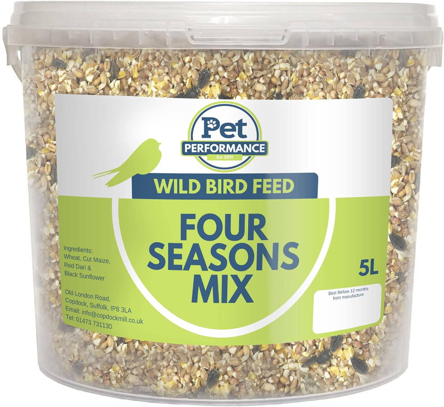 Pet Performance Wild Bird Four Seasons Mix 5 Litre Tub – All Year-Round Wild Bird Seed