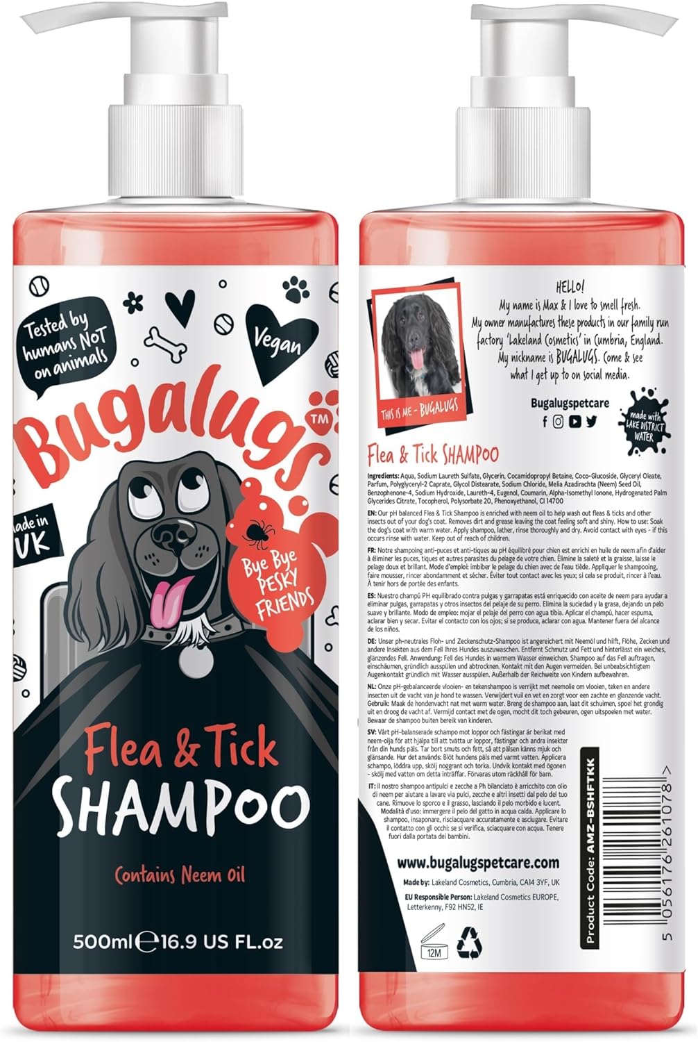 Bugalugs Flea and Tick Dog Shampoo 499ml